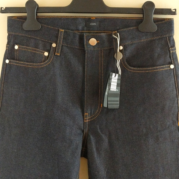 NWT Joseph Boyfriend Japanese Stretch Jeans High Rise Dark Wash - Picture 3 of 14
